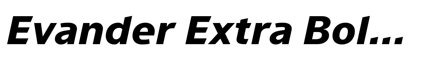 Evander Extra Bold Italic